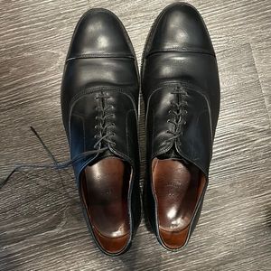 Allen Edmonds Mens Size 11E Park Avenue Black Leather Cap Toe Oxford Dress Shoes